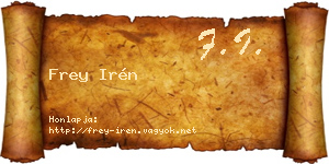 Frey Irén névjegykártya